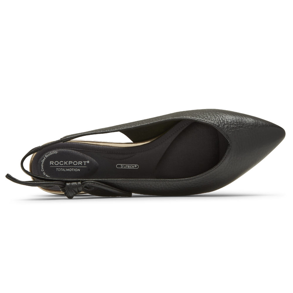 Slingback Rockport Mujer Mexico - Total Motion Zuly Bow Negros - FPEWH8640